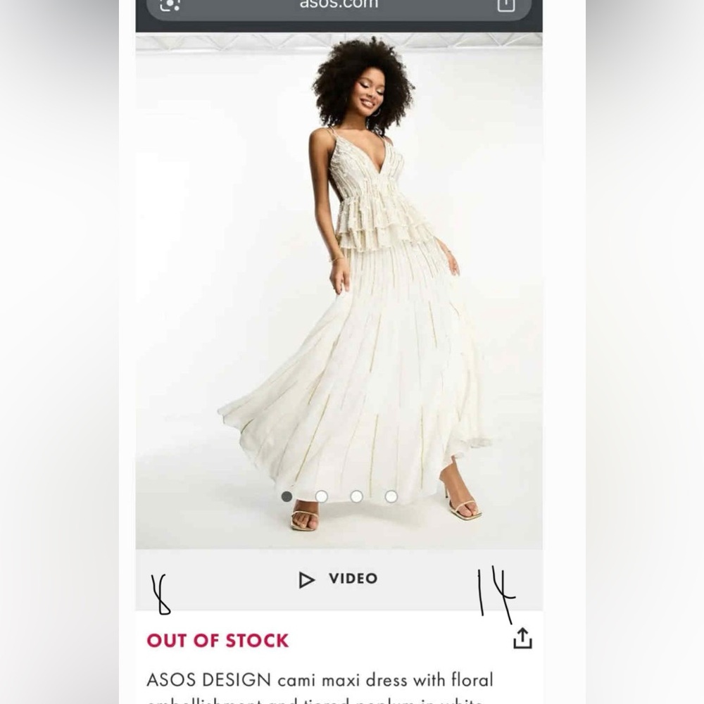ASOS White Maxi Dress